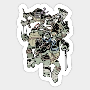 Newsprint Ninja Turtles Sticker